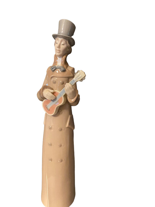 Vintage Lladro Musician With Guitar, 8173G, Porcelain Figurine Handmade In Spain-EZ Jewelry and Decor