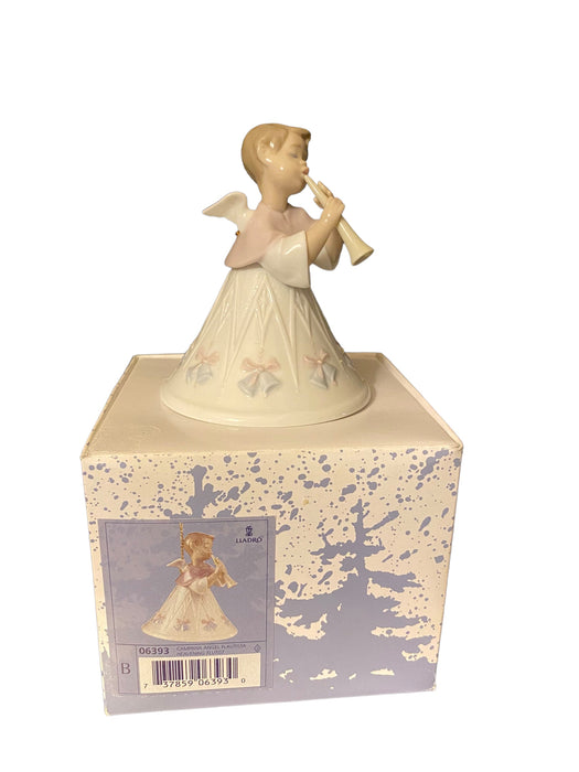 Vintage Lladró - Heavenly Flutist, Christmas Porcelain Ornament , Mint Condition In Original Box, 3.9”  -EZ Jewelry and Decor