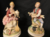 Vintage Pair Brisque Porcelain, A Couple Figurines. 10.5”-EZ Jewelry and Decor