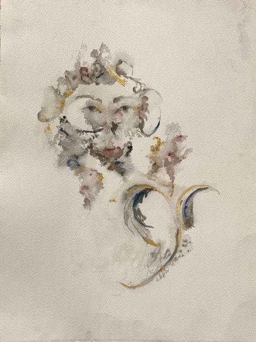 Roya Mansourkhani, Untitled, Watercolor-EZ Jewelry and Decor
