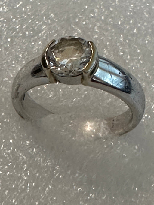 Specular Wedding/ Engagement Silver Ring Cubic Zirconia Diamond Rings. Size 6.5. Vintage Silver Woman Ring, Come in Gift Box-EZ Jewelry and Decor
